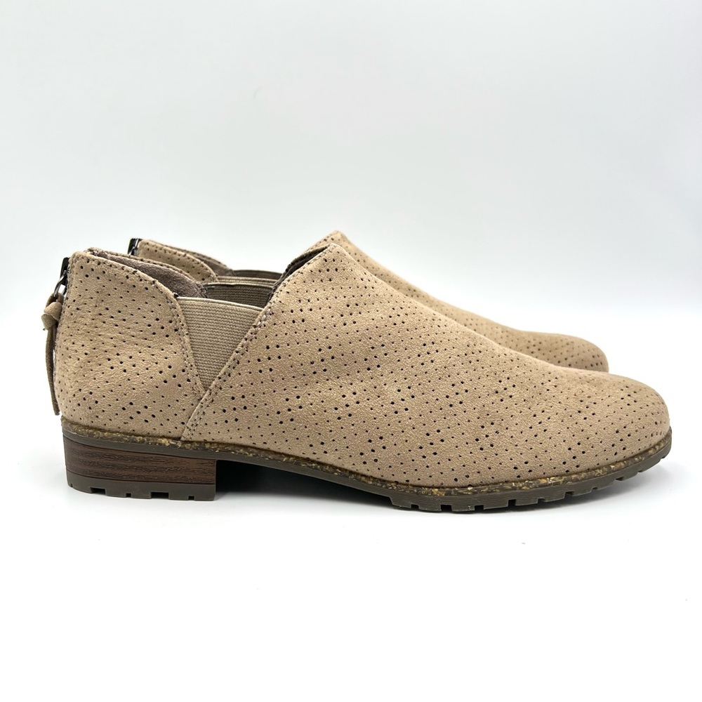 Dr Scholls‎ Size 9.5 Microsuede Brown Taupe Beige Ankle Boots Shooties Shoes